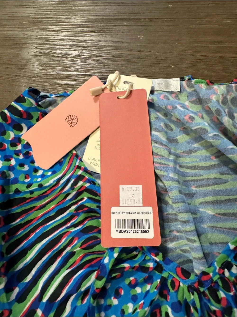 Blue Multicolor Printed Swim Coverup Tunic - Picture 11 of 16